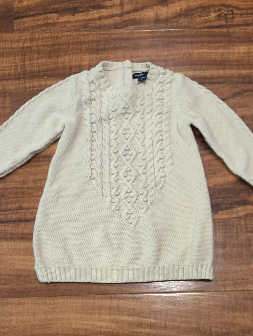 GAP Baby NWT/EUC 18-24 Months Cream Sweater Dress & Owl Tights